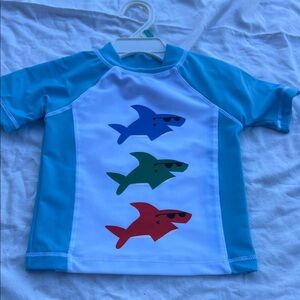 Joe Boxer Blue and White Shark Rashguard